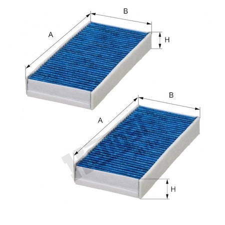 Hengst Bluecare Cabin Filter, E3950Lb-2 E3950LB-2